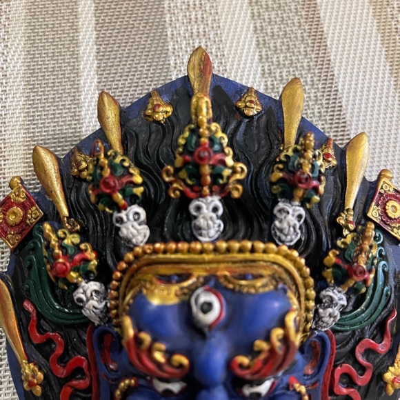 Beautiful wall hanging clay bhairab mask - Picture 9 of 16